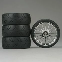 Duratrax 16-Spoke Chrome Wheel, U-Groove (4) for Tires & Wheels