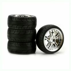 Duratrax Stinger Chrome 2mm Offset ST, Radial (4) for Tires & Wheels