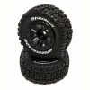 Duratrax SpeedTreads Shootout SC Front Black Mounted (2): Traxxas Slash for Tires & Wheels