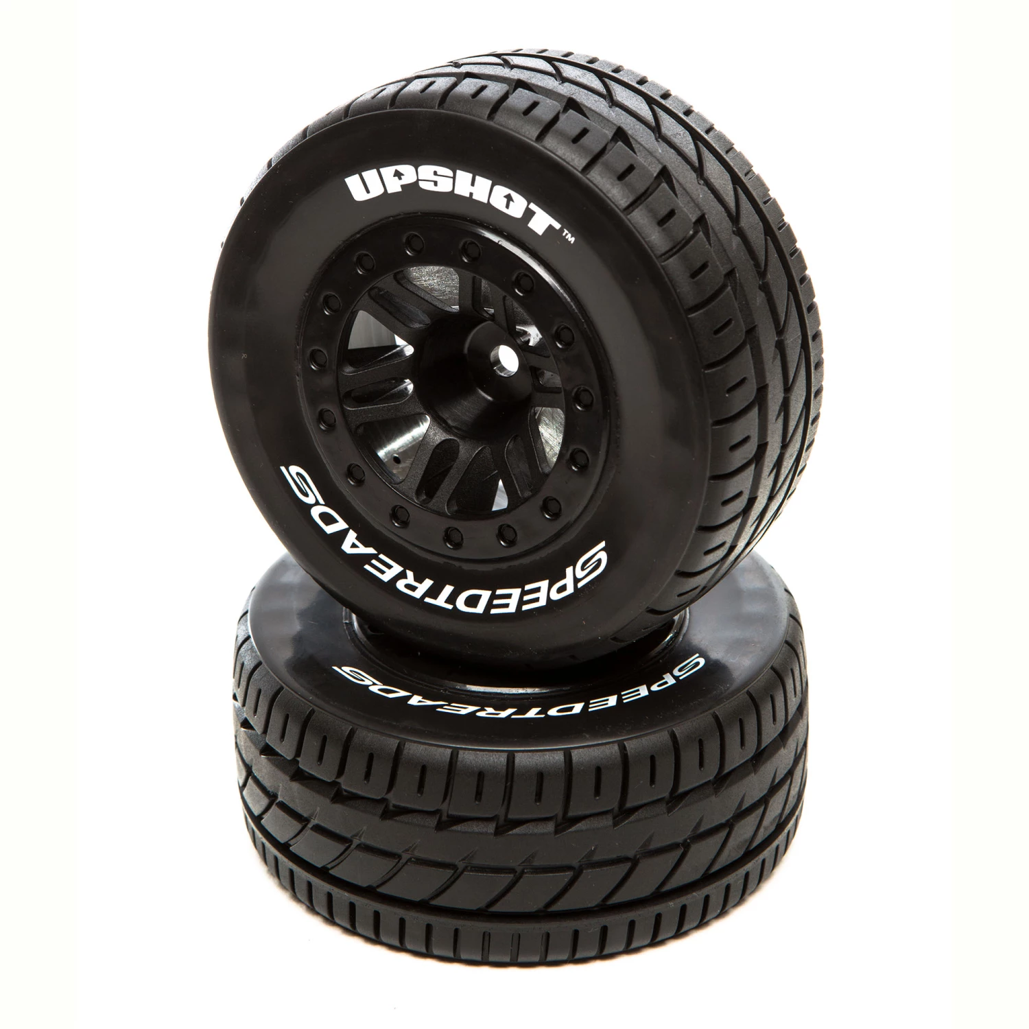 Duratrax SpeedTreads Upshot SC Tire Front Rear Black Mounted (2): Traxxas Slash/Rustler ECX 4X4 for Tires & Wheels 3 Duratrax SpeedTreads Upshot SC Tire Front Rear Black Mounted (2): Traxxas Slash/Rustler ECX 4X4 for Tires & Wheels