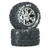 Duratrax Sidearm MT 2.8" 2WD Mounted Rear C2 Tires, Chrome (2) for Tires & Wheels