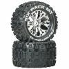 Duratrax Six-Pack MT 2.8" 2WD Mounted Rear C2 Tires, Chrome (2) for Tires & Wheels