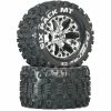 Duratrax Six-Pack MT 2.8" 2WD Mounted 1/2" Offset Tires, Chrome (2) for Tires & Wheels -Duratrax store online DTXC3523 A0 QVPIMUE7