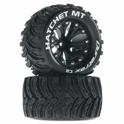Duratrax Hatchet MT 2.8" Mounted Offset Tires, Black (2) for Tires & Wheels