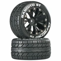 Duratrax Bandito ST 2.8" 2WD Mounted Rear C2 Tires, Black (2) for Tires & Wheels