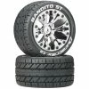 Duratrax Bandito ST 2.8" 2WD Mounted Rear C2 Tires, Chrome (2) for Tires & Wheels