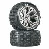 Duratrax Pistol ST 2.8" Mounted 1/2" Offset C2 Tires, Chrome (2) for Tires & Wheels -Duratrax store online DTXC3557 A0 6SWMQO3N