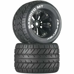 Duratrax Bandito MT 3.8" Mounted 1/2" Offset Tires, Black (2) for Tires & Wheels