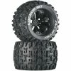 Duratrax Lockup MT 3.8" Mounted 1/2" Offset Tires, Black (2) for Tires & Wheels
