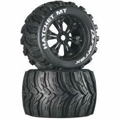 Duratrax Hatchet MT 3.8" Mounted Tires, Black (2) for Tires & Wheels