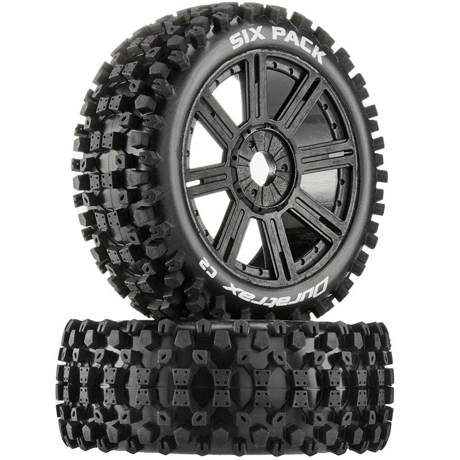 Duratrax Six-Pack C2 Mounted Buggy Spoke Tires, Black (2) for Tires & Wheels 3 Duratrax Six-Pack C2 Mounted Buggy Spoke Tires, Black (2) for Tires & Wheels