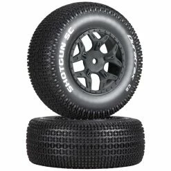 Duratrax Shotgun SC C2 Mounted Tires: SCTE 4x4 (2) for Tires & Wheels
