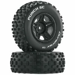 Duratrax Punch SC C2 Front Rear Mounted Tires: Slash 4x4 Blitz (2) for Tires & Wheels