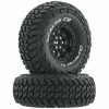 Duratrax Scaler CR C3 Mounted 1.9" Crawler Tires, Black (2) for Tires & Wheels