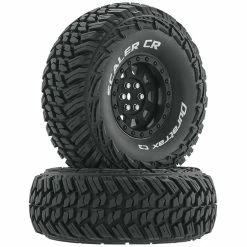 Duratrax Scaler CR C3 Mounted 1.9" Crawler Tires, Black (2) for Tires & Wheels
