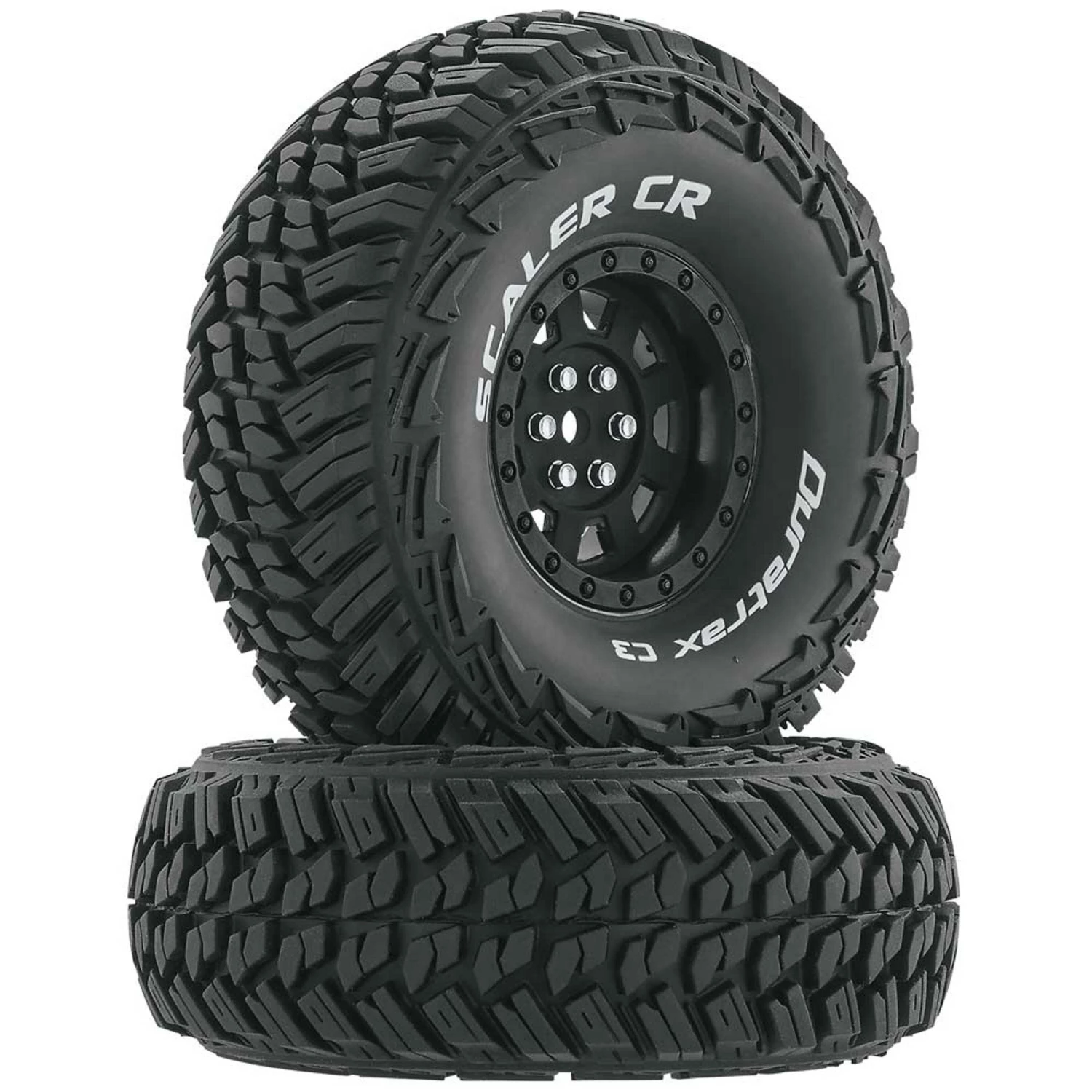 Duratrax Scaler CR C3 Mounted 1.9" Crawler Tires, Black (2) for Tires & Wheels 3 Duratrax Scaler CR C3 Mounted 1.9" Crawler Tires, Black (2) for Tires & Wheels