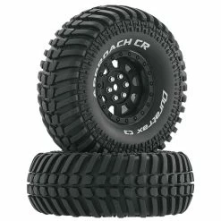 Duratrax Approach CR C3 Mounted 1.9"Crawler Tires, Black (2) for Tires & Wheels