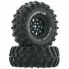 Duratrax Showdown CR C3 Mounted 1.9" Crawler Tires, Black (2) for Tires & Wheels