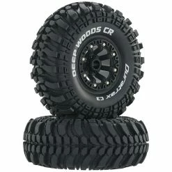 Duratrax Deep Woods CR C3 Mounted 2.2" Crawler Tires, Black (2) for Tires & Wheels