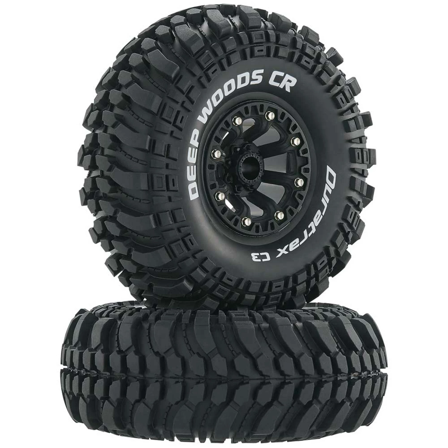 Duratrax Deep Woods CR C3 Mounted 2.2" Crawler Tires, Black (2) for Tires & Wheels 3 Duratrax Deep Woods CR C3 Mounted 2.2" Crawler Tires, Black (2) for Tires & Wheels