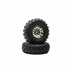 Duratrax Class 1 Showdown CR C3 Mntd 1.9" Blk/Chr (2) for Tires & Wheels