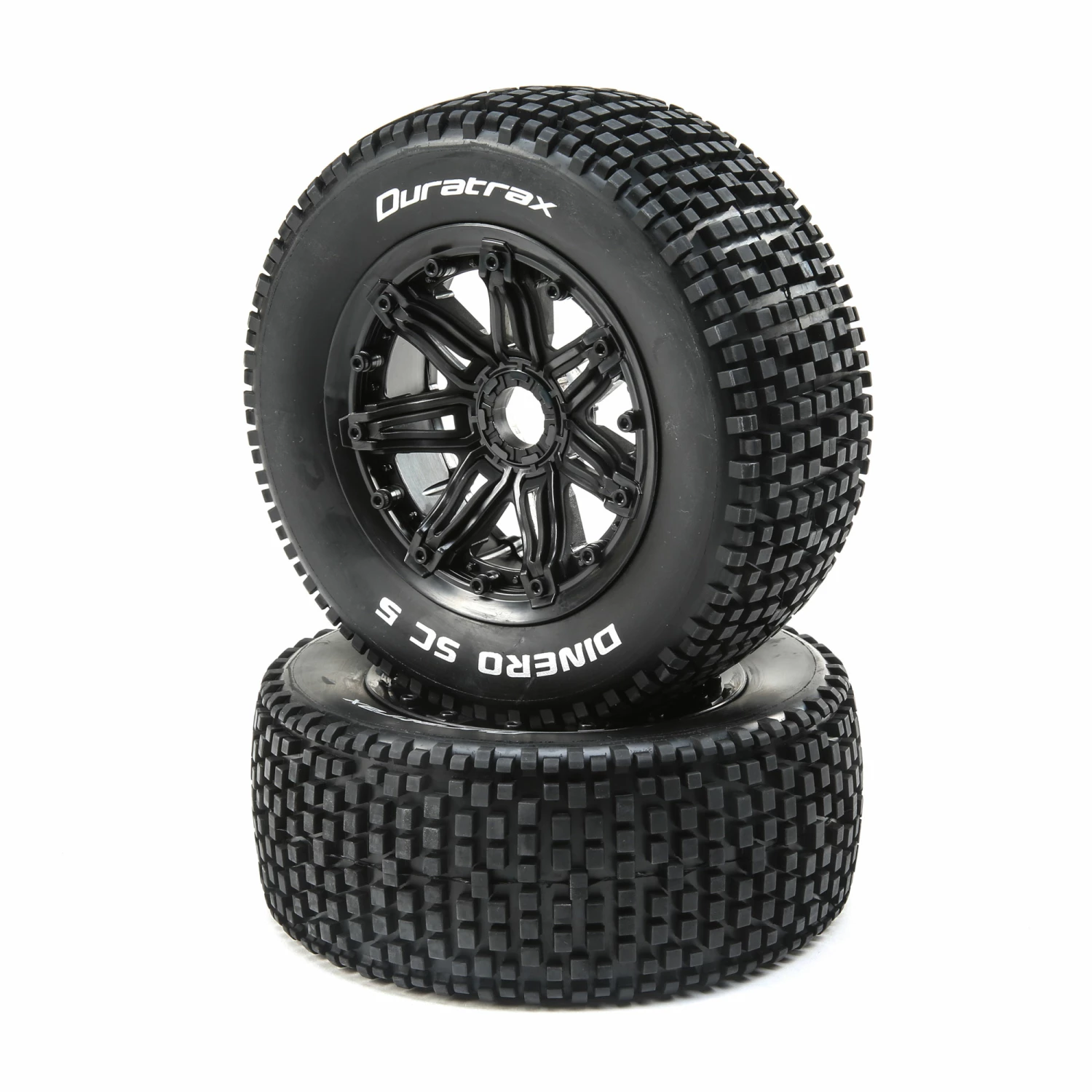 Duratrax Dinero 1/5 SC Sport Mounted Black Tires 24mm (2) for Tires & Wheels 3 Duratrax Dinero 1/5 SC Sport Mounted Black Tires 24mm (2) for Tires & Wheels