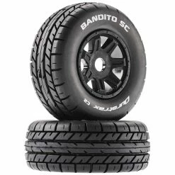 Duratrax Bandito SC Mounted Soft Tires, Black 17mm Hex (2) for Tires & Wheels
