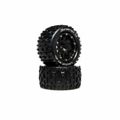 Duratrax Lockup MT Belted 2.8" 2WD Mounted Rear Tires, 0 Offset, Black (2) for Tires & Wheels