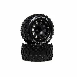 Duratrax Six Pack MT Belted 2.8" 2WD Mounted Rear Tires, .5 Offset, Black (2) for Tires & Wheels