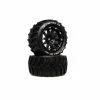 Duratrax Hatchet MT Belted 2.8" 2WD Mounted Rear Tires, 0 Offset, Black (2) for Tires & Wheels