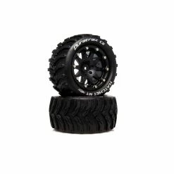 Duratrax Hatchet MT Belted 2.8" 2WD Mounted Rear Tires, 0 Offset, Black (2) for Tires & Wheels
