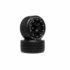 Duratrax Bandito ST Belted 2.8" 2WD Mounted Rear Tires, .5 Offset, Black (2) for Tires & Wheels