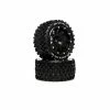 Duratrax Six Pack ST Belted 2.8" 2WD Mounted Rear Tires, 0 Offset, Black (2) for Tires & Wheels