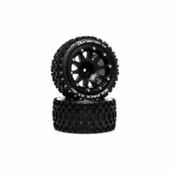 Duratrax Six Pack ST Belted 2.8" 2WD Mounted Rear Tires, .5 Offset, Black (2) for Tires & Wheels