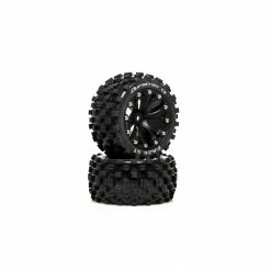 Duratrax FAZE ST 2.8 Mounted F/R C2 0 Offset Black (2) for Tires & Wheels