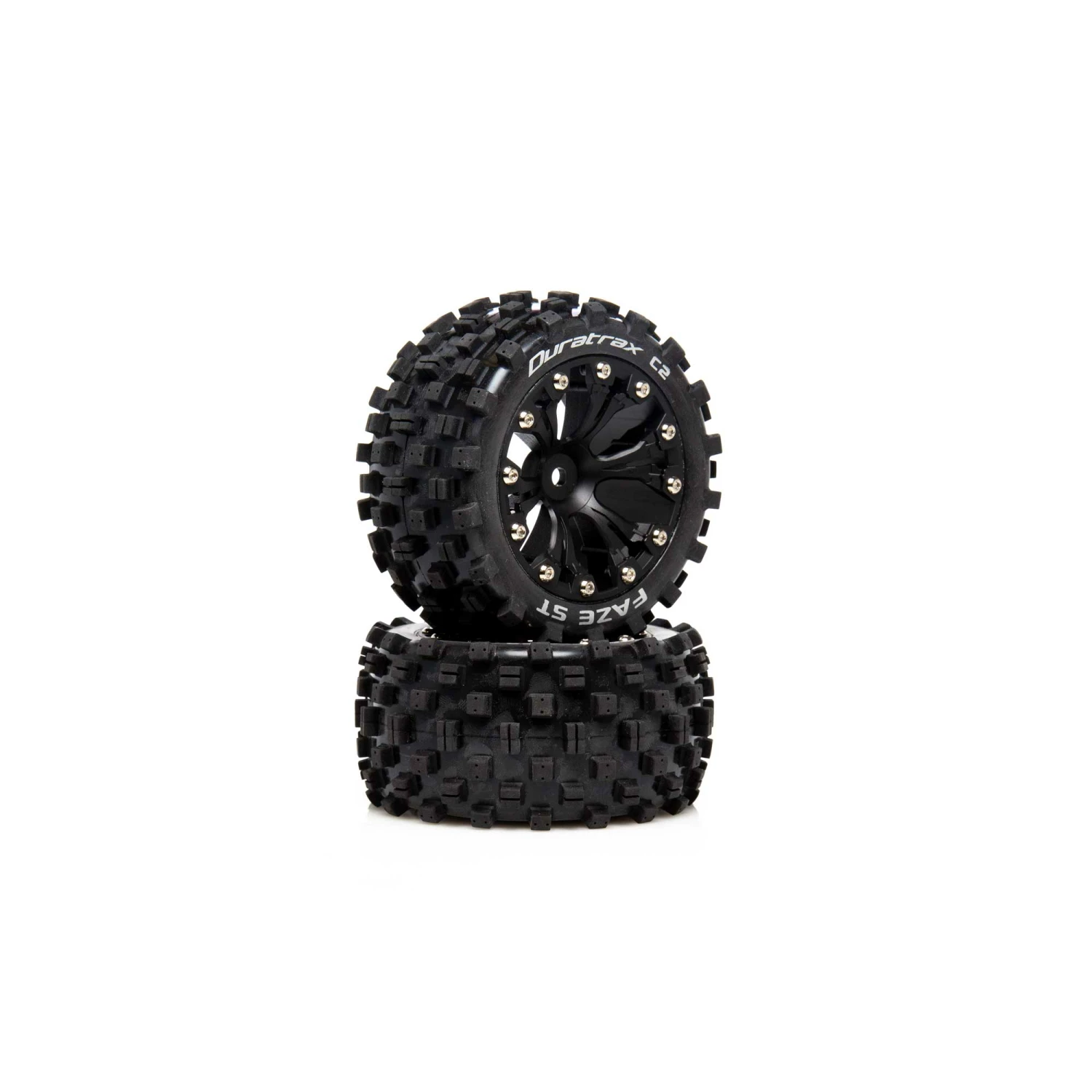 Duratrax FAZE ST 2.8 Mounted F/R C2 0 Offset Black (2) for Tires & Wheels 3 Duratrax FAZE ST 2.8 Mounted F/R C2 0 Offset Black (2) for Tires & Wheels