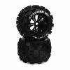 Duratrax STAKKER 1/8 MT Mounted 0 Offset, 17mm Black (2) for Tires & Wheels -Duratrax store online DTXC5580 A0 1SVBN0G6