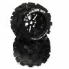 Duratrax STAKKER 1/8 MT Mounted 1/2" Offset, 17mm Black (2) for Tires & Wheels -Duratrax store online DTXC5581 A0 GPN4TUT5