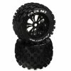 Duratrax FAZE 1/8 MT Mounted 0 Offset, 17mm Black (2) for Tires & Wheels -Duratrax store online DTXC5582 A0 JTIO60DB