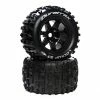 Duratrax Lockup ST Belt 3.8" Mounted Front/Rear Tires .5 Offset 17mm, Black (2) for Tires & Wheels -Duratrax store online DTXC5616 A0 VR6WYHMP