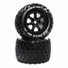 Duratrax Six Pack MT Belt 3.8" Mounted Front/Rear Tires 0 Offset 17mm, Black (2) for Tires & Wheels -Duratrax store online DTXC5634 A0 DLSU6LL0